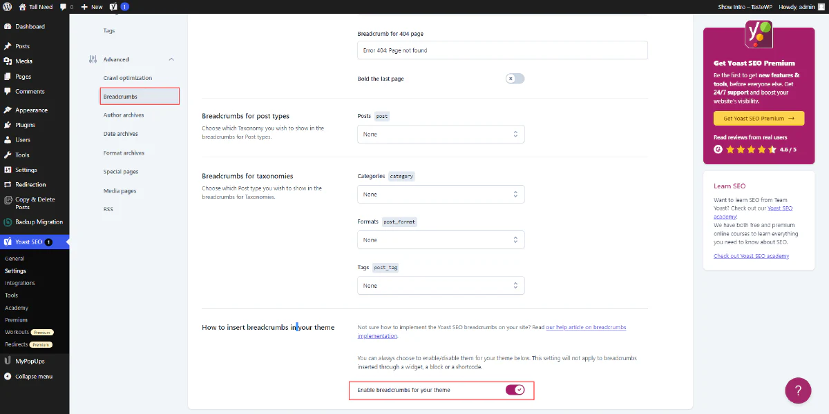 Imagen [7] - Cómo a?adir y optimizar la navegación por migas de pan en Elementor - Photon Fluctuation Network | Servicio profesional de reparaciones de WordPress, alcance global, respuesta rápida