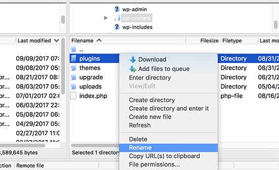 Désactivez tous les plugins WordPress Désactivez tous les plugins WordPress