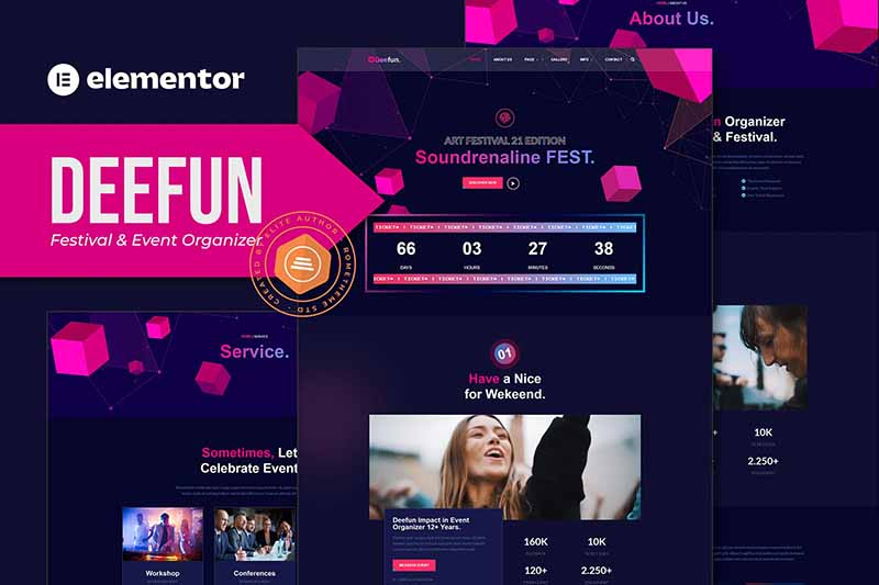 DeeFun – 節(jié)日與活動組織者 Elementor 模板套件-光子波動網(wǎng) | 專業(yè)WordPress修復(fù)服務(wù)，全球范圍，快速響應(yīng)