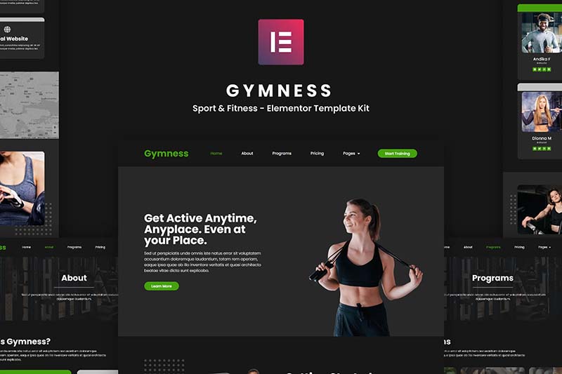 Gymness: Professional Sports & Fitness Elementor Template Suite