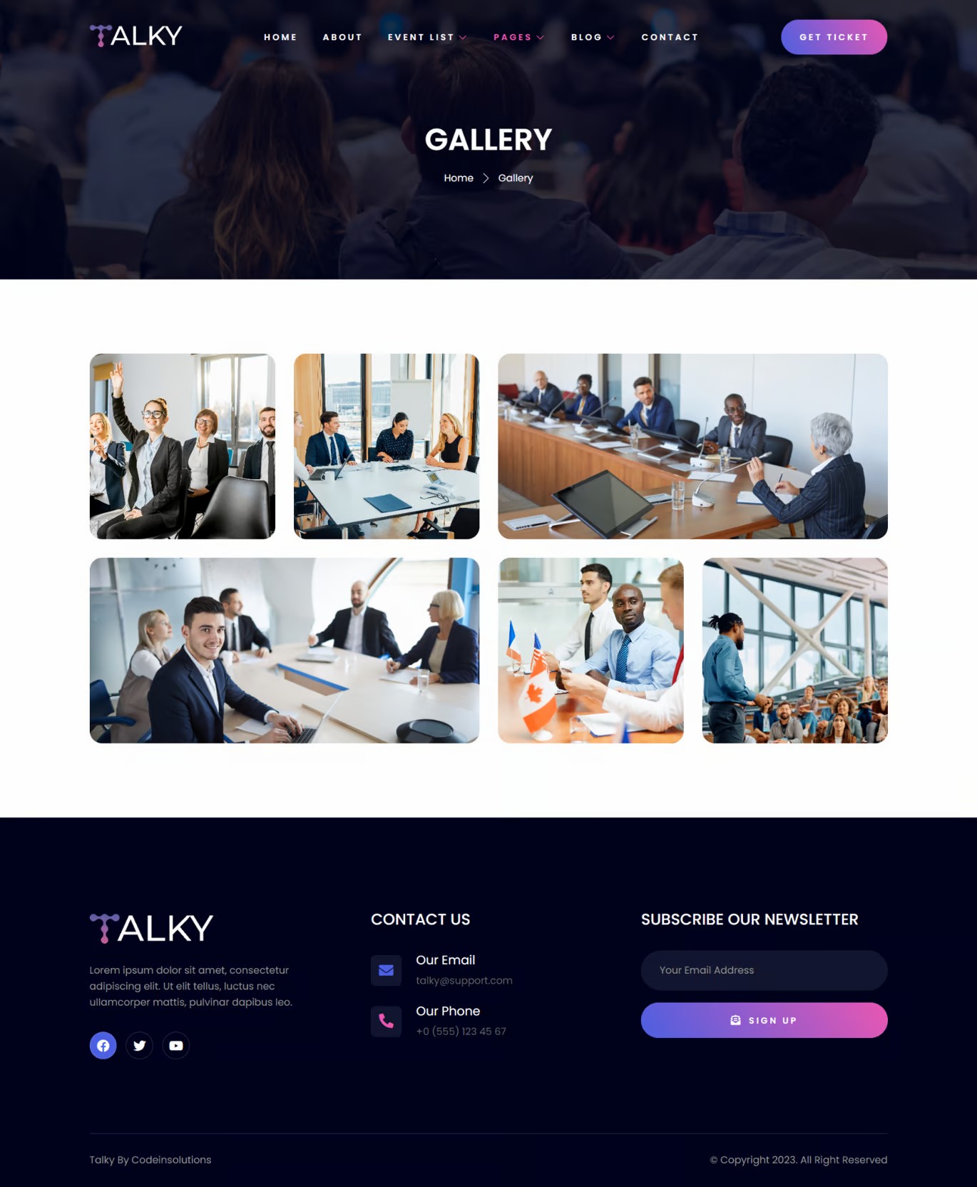 畫像[2] - Talky Elementor Template Suiteで完璧なイベントウェブサイトを作成する方法｜イベントウェブサイトテンプレートチュートリアル