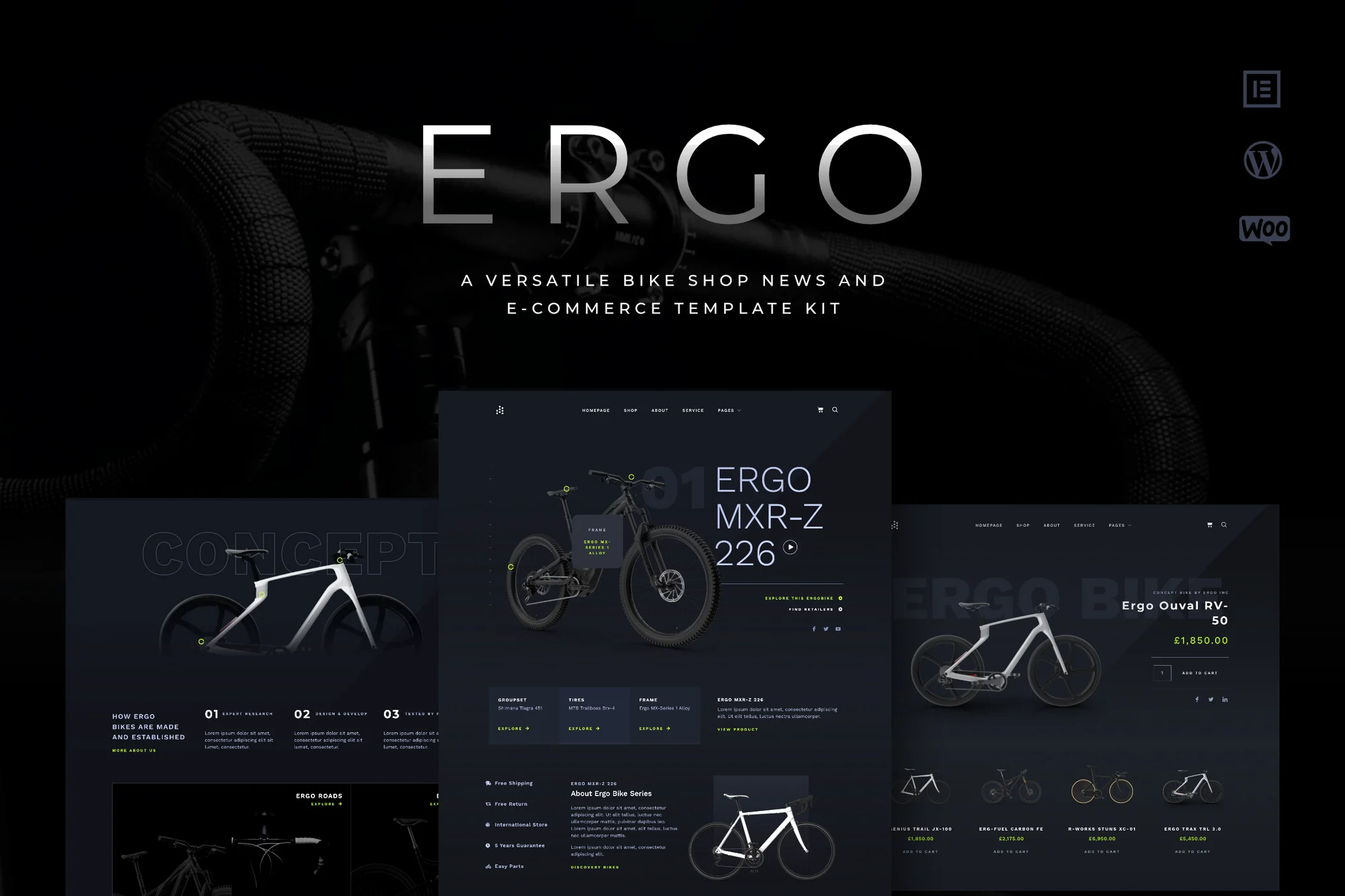 ERGO - Bicycle & Riding WooCommerce Elementor Template Suite - Photon Fluctuation Network | Professional WordPress Repair Service, Global Reach, Fast Response