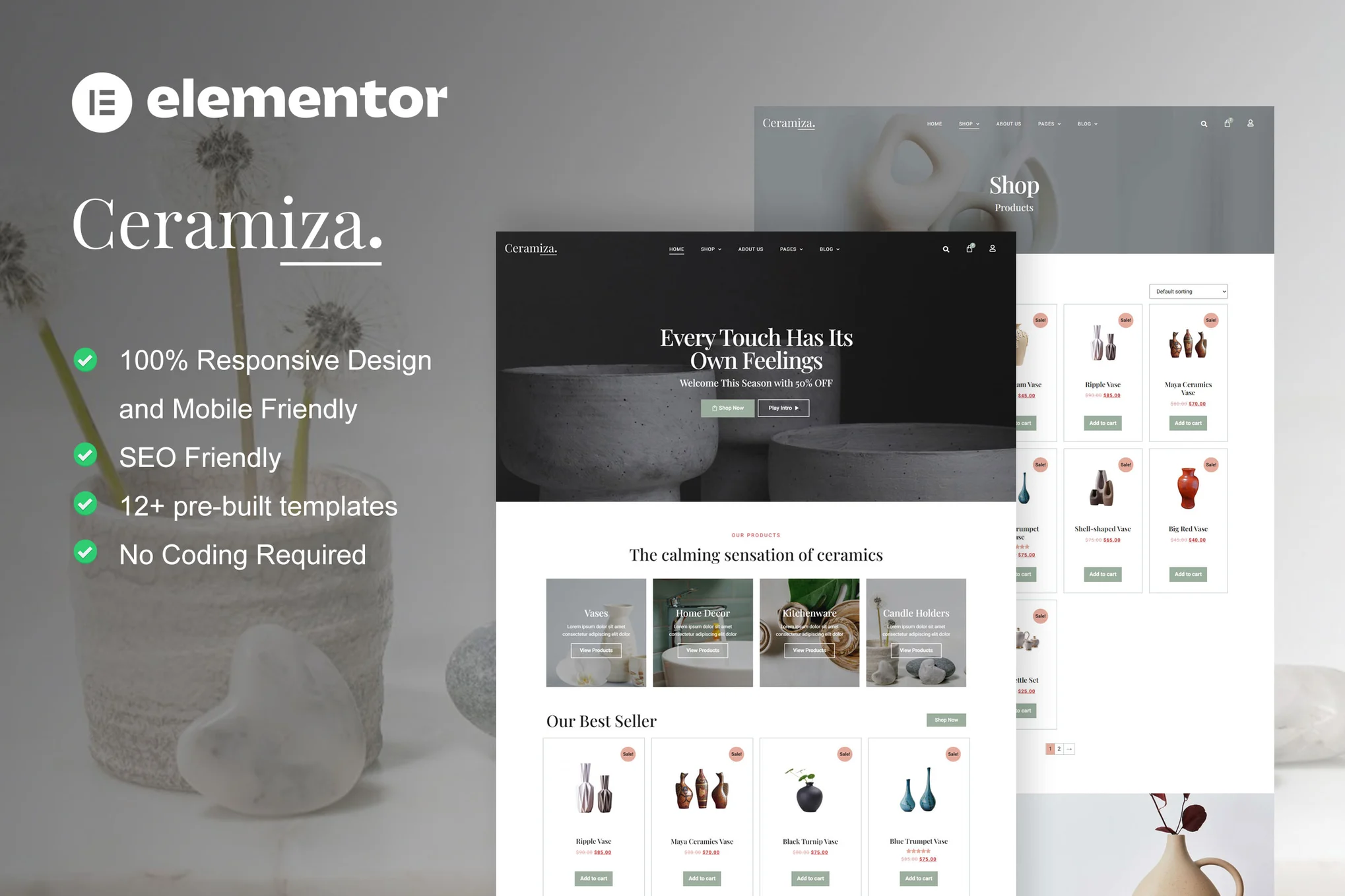 Ceramiza - Pottery & Ceramics Shop Elementor Template Kit - Photon Flux | Service professionnel de réparation de WordPress, portée mondiale, réponse rapide