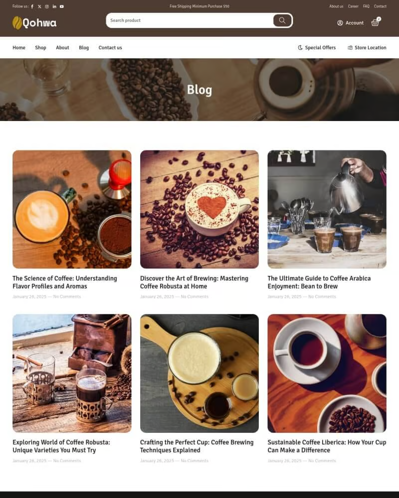 Image [2] - Qohwa - Coffee Shop & Shop E-commerce Elementor Pro Template Suite - Photon Fluctuation Network | Professional WordPress Repair Service, Global Reach, Fast Response