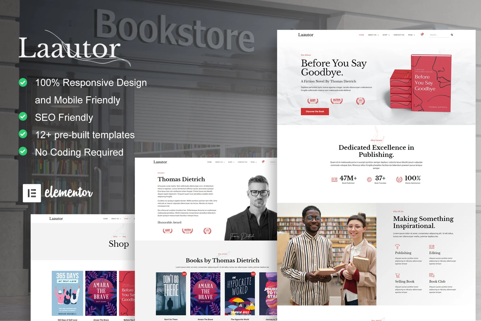 LaAutor - Author & Publisher Elementor Template Suite - Photonflux.com | Service professionnel de réparation de WordPress, portée mondiale, réponse rapide