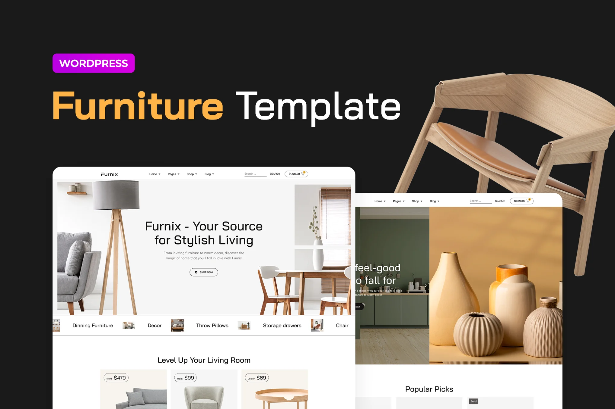 Furnix - Ecommerce Store Elementor Pro Template Suite - Photon Flux | Service de réparation WordPress professionnel, portée mondiale, réponse rapide