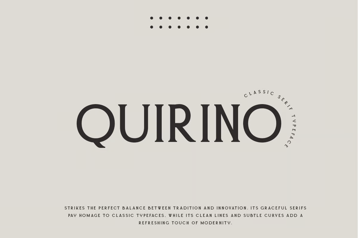 Quirino - Classic serif font with a modern twist - Photon Flux | Professional WordPress repair service, global reach, fast response time
