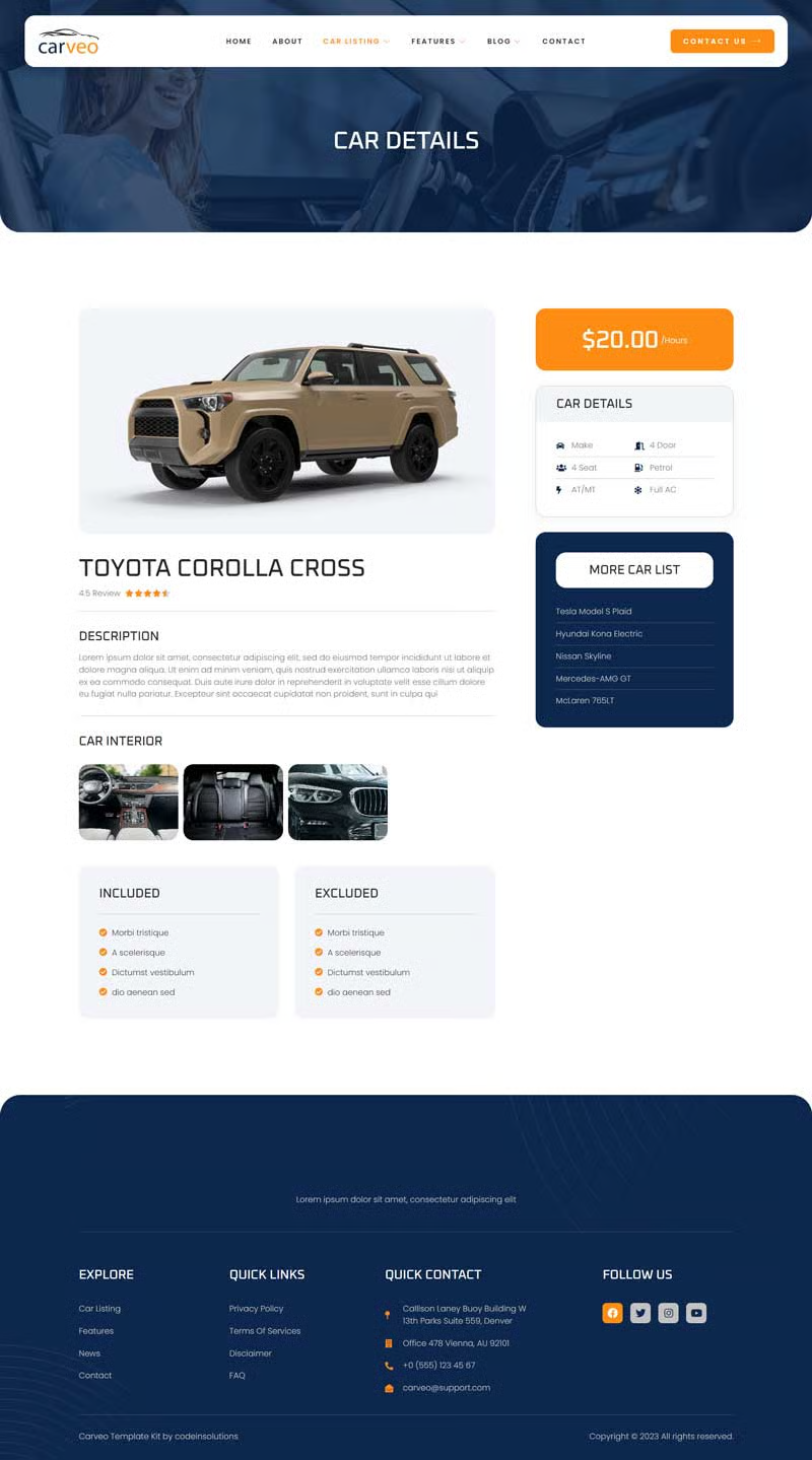 Image [3] - Carveo - Car Rental Elementor Template Suite - Photon Flux | Professional WordPress repair service, worldwide, fast response