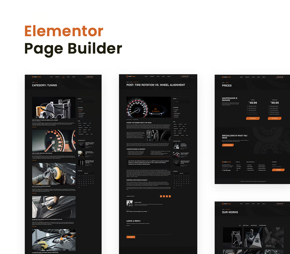 Image [2] - ProMotors - Automotive Service & Detailing Elementor Pro Template Kit - Photon Fluctuation Network | Professional WordPress Repair Service, Global Reach, Fast Response