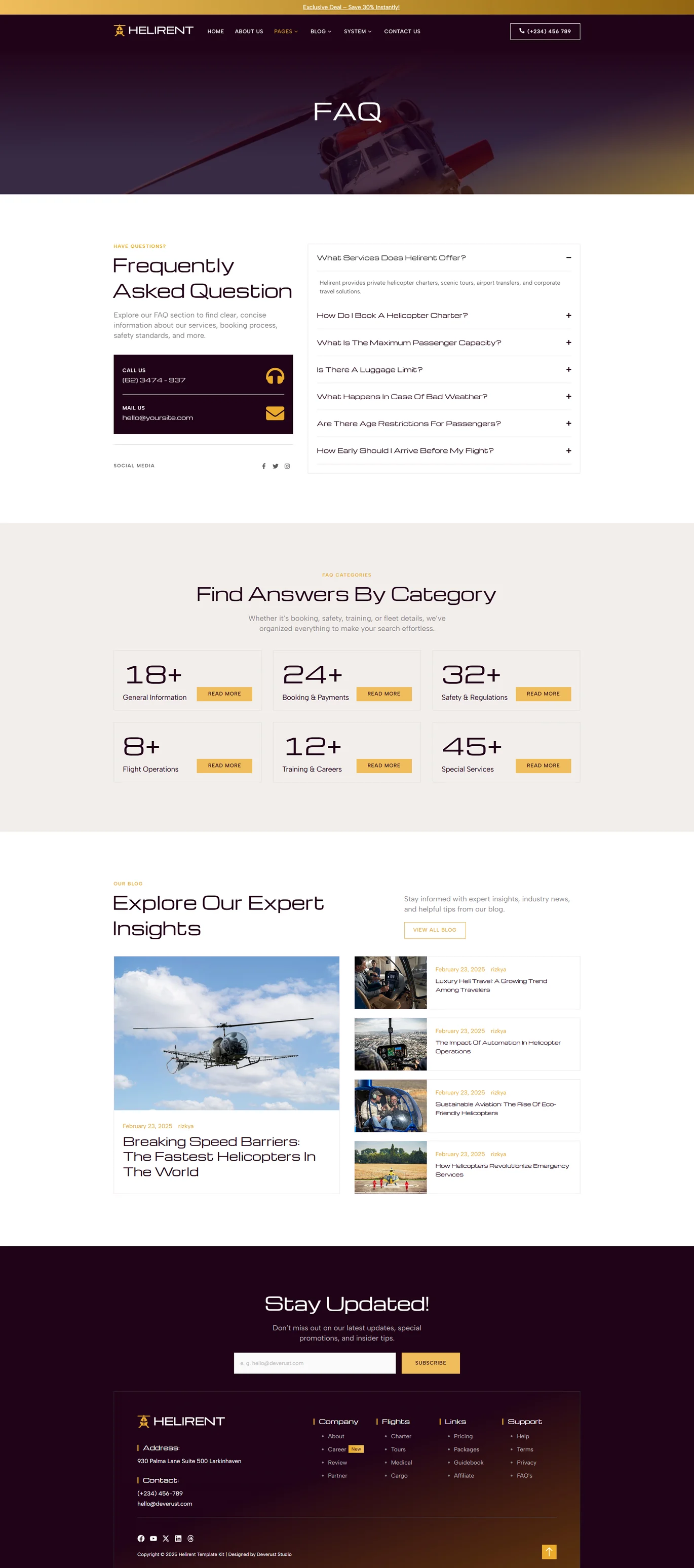 Imagen [3] - Helirent - Helicopter Charter Elementor Template Suite - Photon Flux | Servicio profesional de reparación de WordPress, alcance global, respuesta rápida
