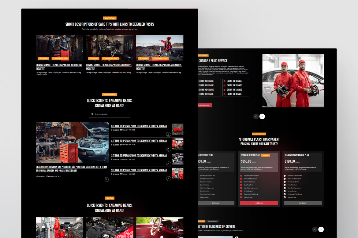 Imagen [3] - EngineWise - Automotive Service Elementor Template Suite - Photonwave.com | Servicio de Reparación Profesional WordPress, Alcance Global, Respuesta Rápida