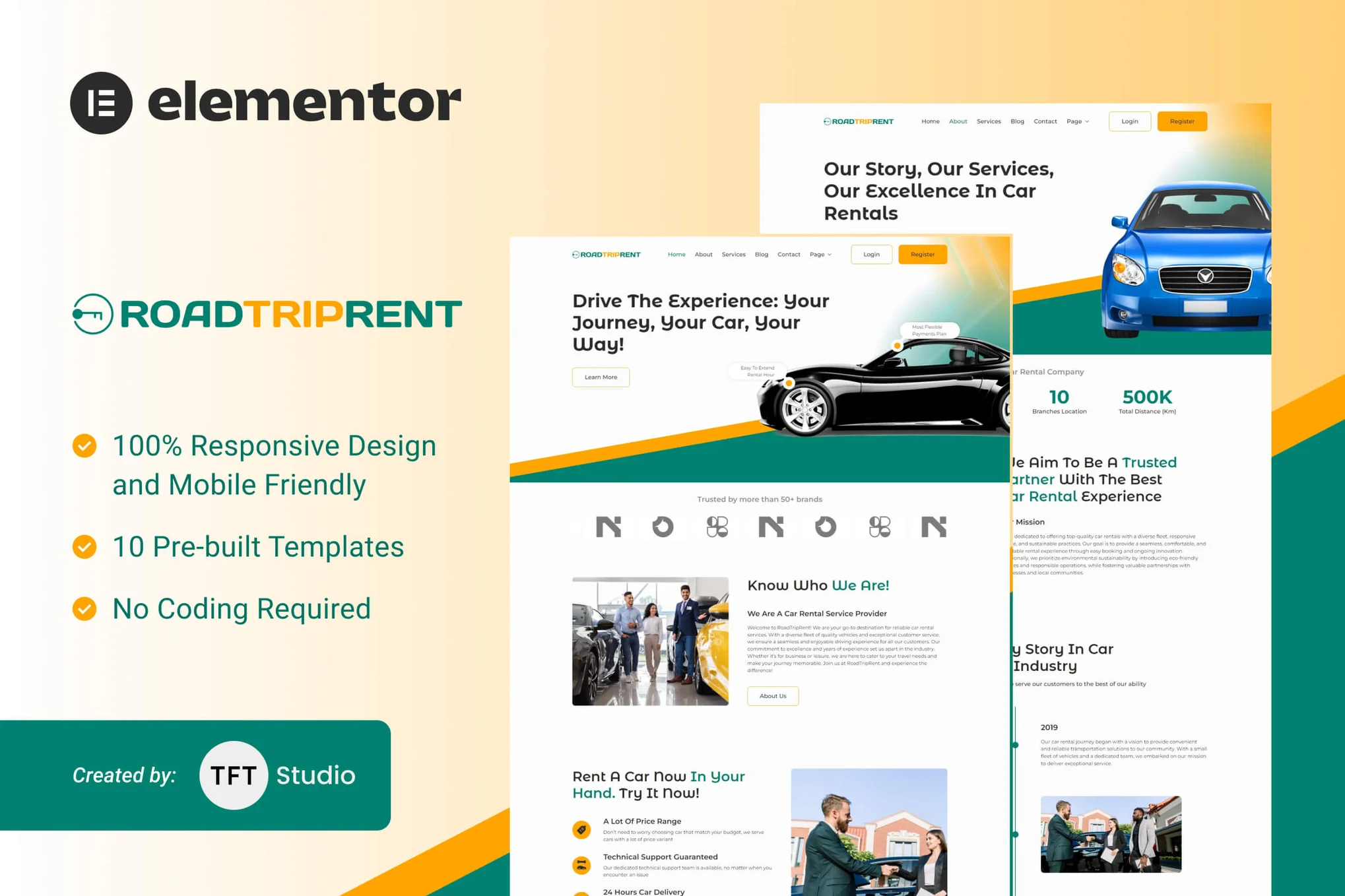 RoadTripRent - High-End Car Rental Elementor Template Suite - Photon Flux | Service de réparation WordPress professionnel, portée mondiale, réponse rapide