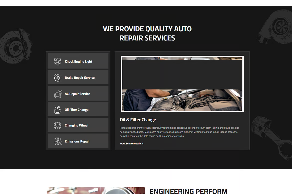 Image [2]-Decho - Auto Repair Mechanic Elementor Template Pack - Photon Flux | Professional WordPress repair service, worldwide, fast response!