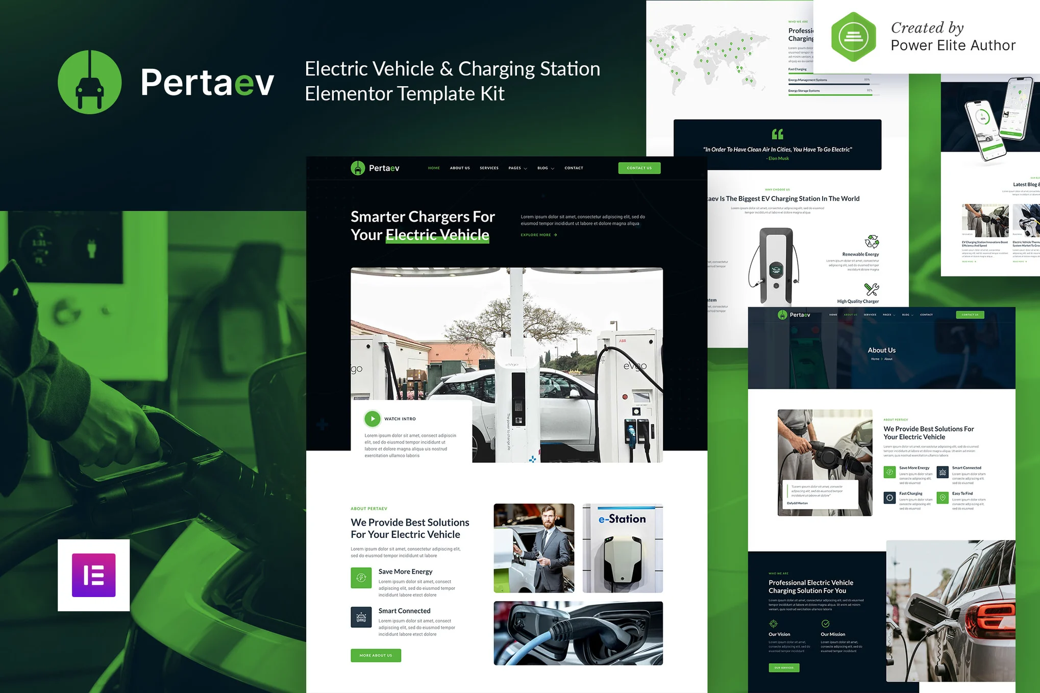 Pertaev - Electric Vehicles and Charging Stations Elementor Template Suite - Photon Flux | Professional WordPress repair service, worldwide, fast response