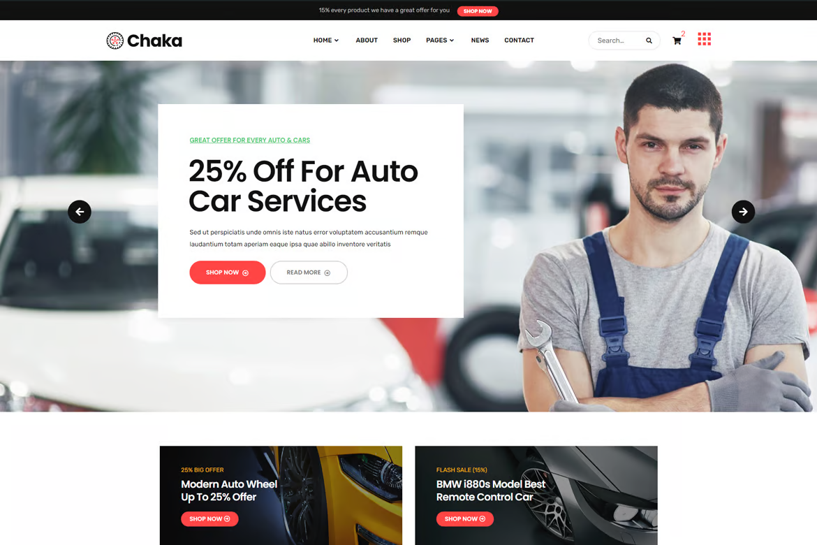 Imagen [2] - Chakta - Auto Parts Store with Accessories Elementor Template Kit - Photon Fluctuation Network | Servicio profesional de reparación de WordPress, alcance global, respuesta rápida