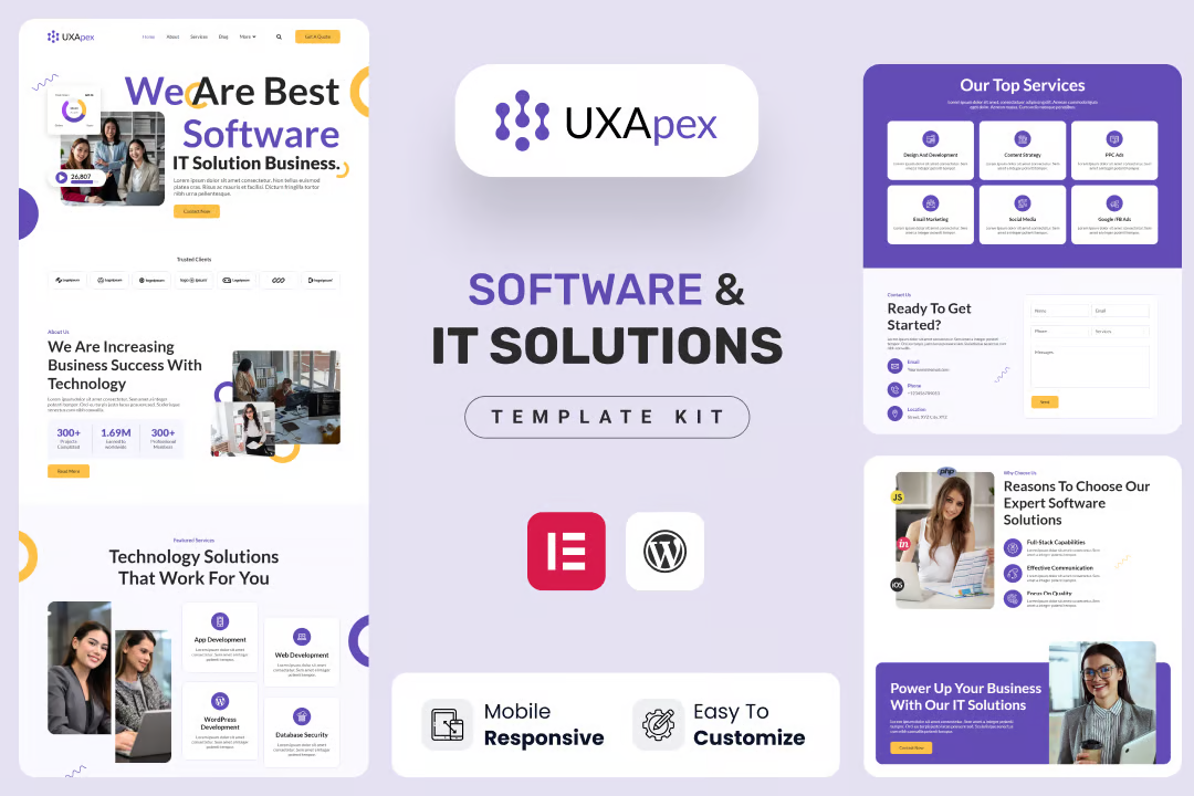 UXApex – IT 解決方案與服務(wù)公司 Elementor 模板套件-光子波動網(wǎng) | 專業(yè)WordPress修復(fù)服務(wù)，全球范圍，快速響應(yīng)