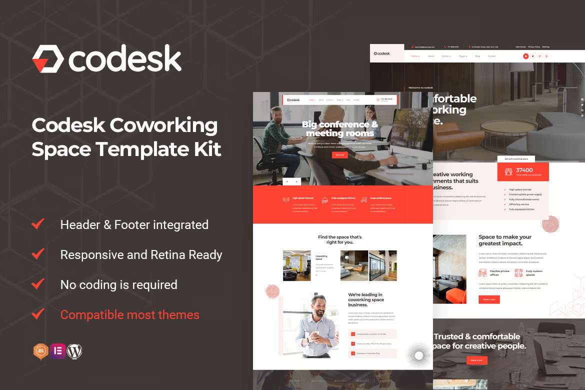 Codesk – 聯(lián)合辦公空間 Elementor 模板套件-光子波動(dòng)網(wǎng) | 專業(yè)WordPress修復(fù)服務(wù)，全球范圍，快速響應(yīng)