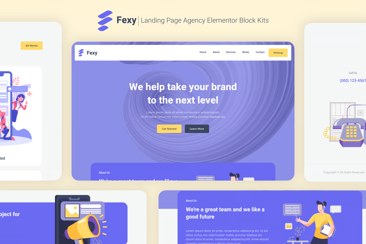 Fexy – 機(jī)構(gòu)登陸頁面 Elementor 區(qū)塊套件-光子波動網(wǎng) | 專業(yè)WordPress修復(fù)服務(wù)，全球范圍，快速響應(yīng)