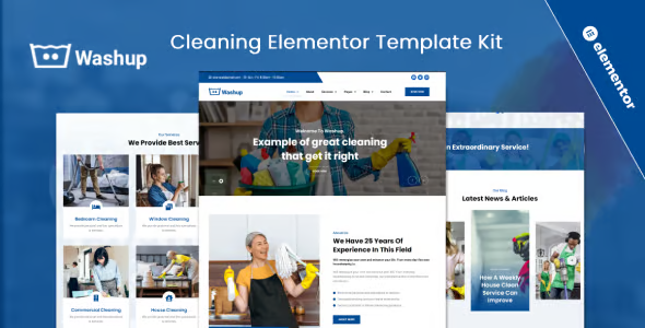 Image [2] - Washup - Cleaning Service Elementor Template Suite - Photon Wave Network | Professional WordPress Repair Service, Worldwide, Fast Response
