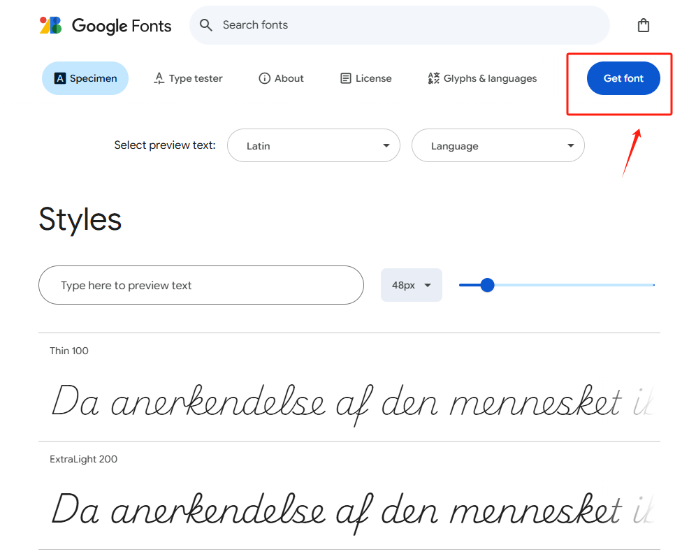 Cliquez sur le bouton "Embed".