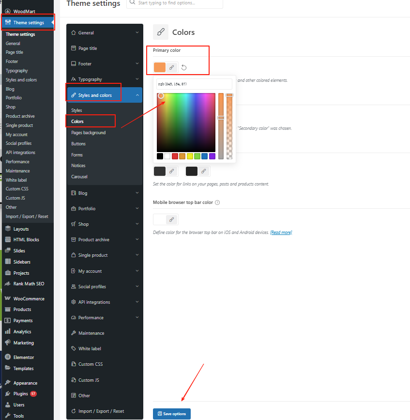 寫真[3]-WoodMartテーマの色とフォントスタイル設(shè)定のヒント
