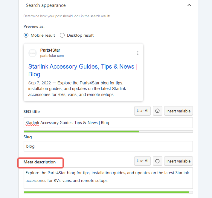 Image [6] - Guide pour ajouter des titres et descriptions personnalisés à chaque article avec Yoast SEO